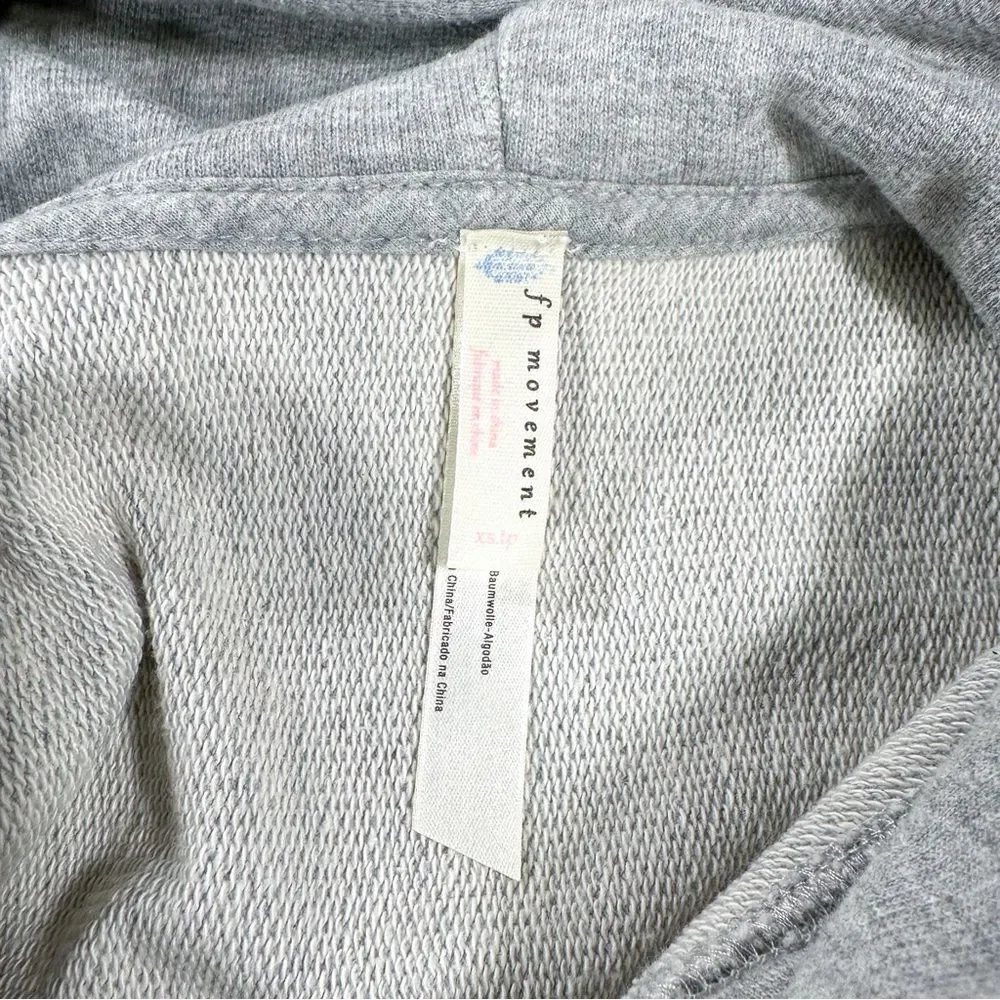 Free People Movement Womens XS Hawking Hoodie Gray Oversized Pullover Sweatshirt